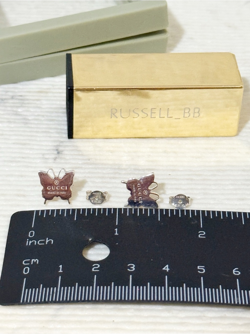 Gucci Butterfly Trademark Earrings • 925 Sterling Silver - Picture 9 of 9